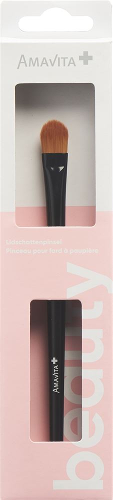 Amavita Beauty Lidschattenpinsel oval flach gross 100% vegan 1 Stk