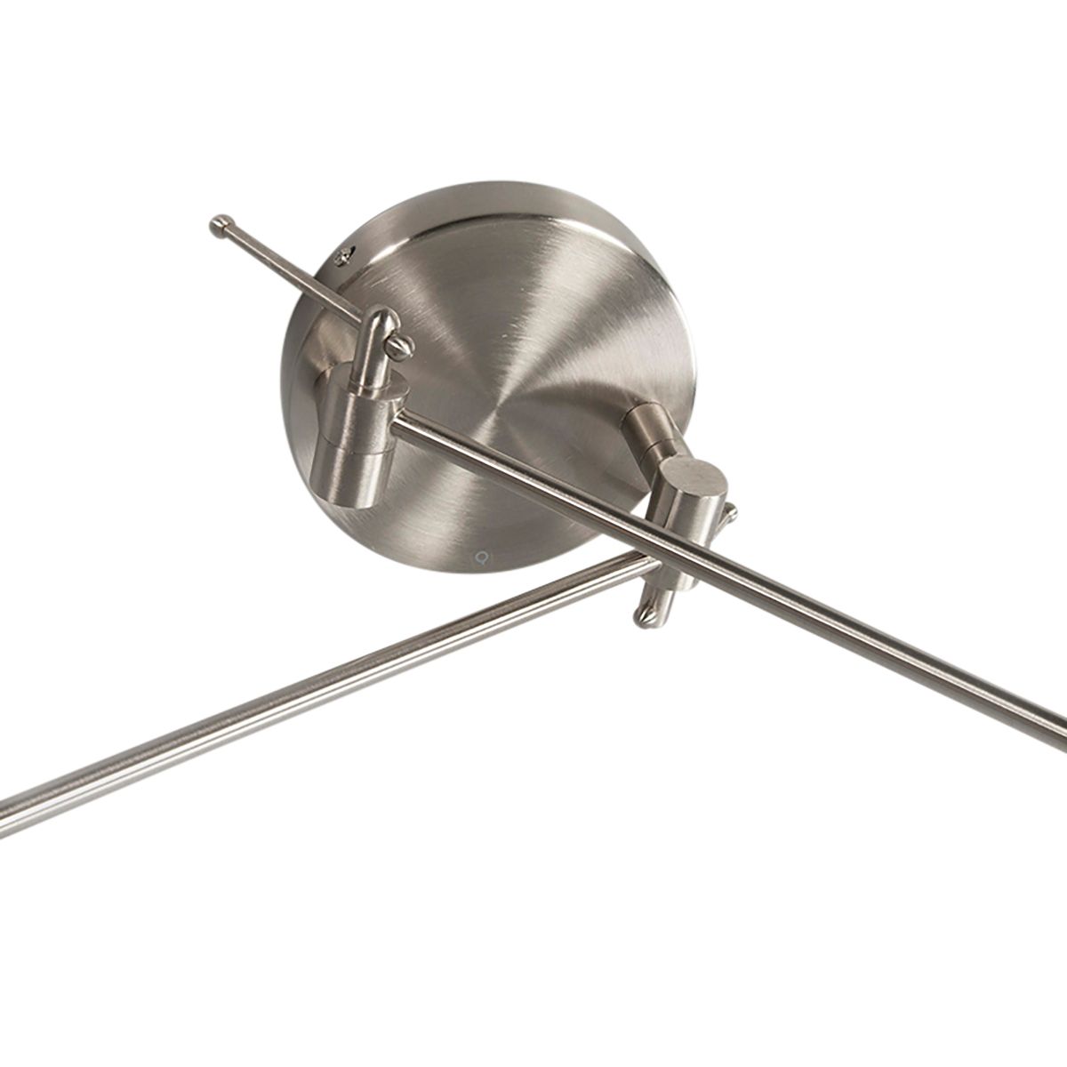 Hanglamp staal met kap 35 cm wit verstelbaar 2-lichts - Blitz