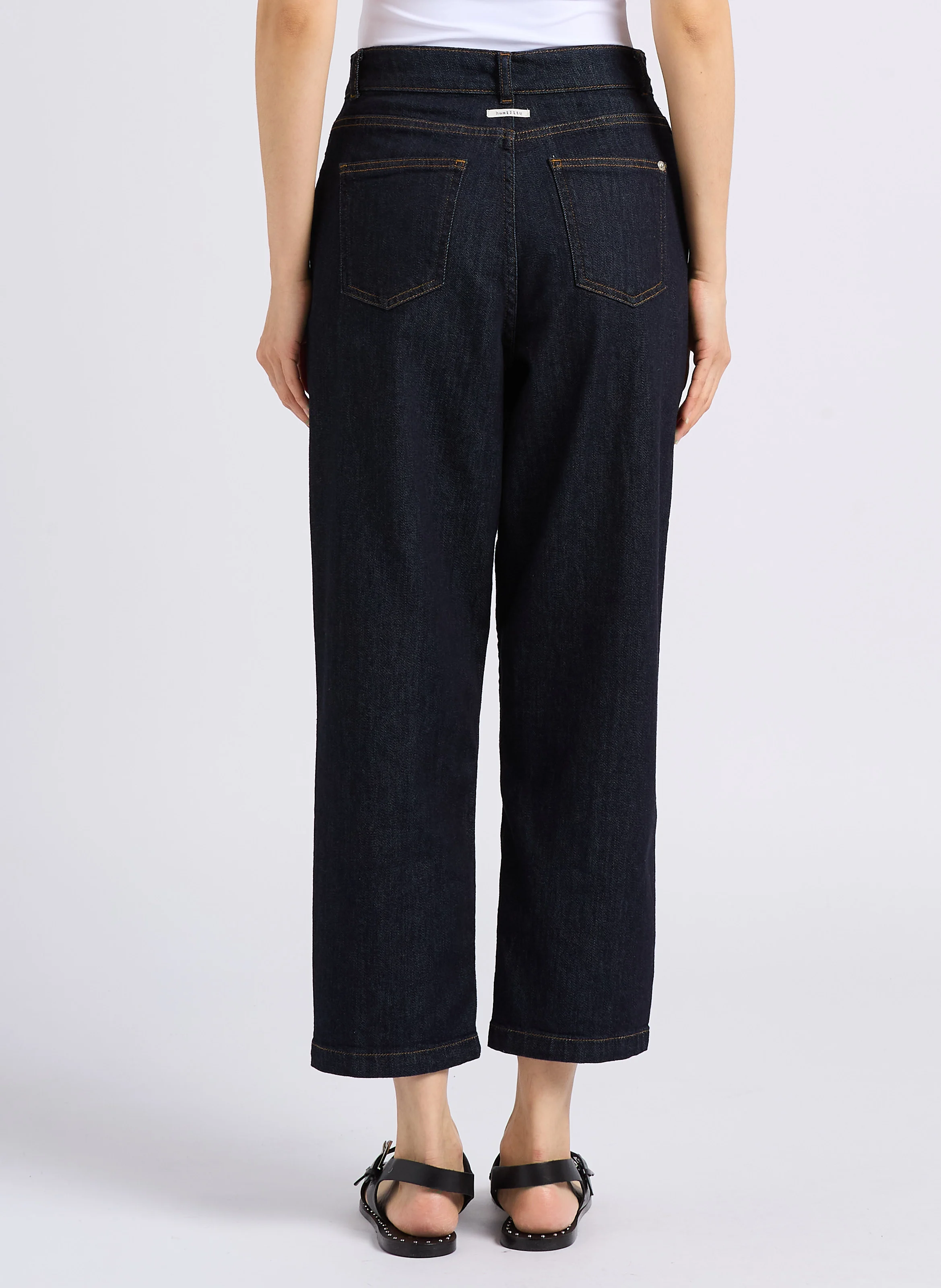Jean droit en coton| Bleu