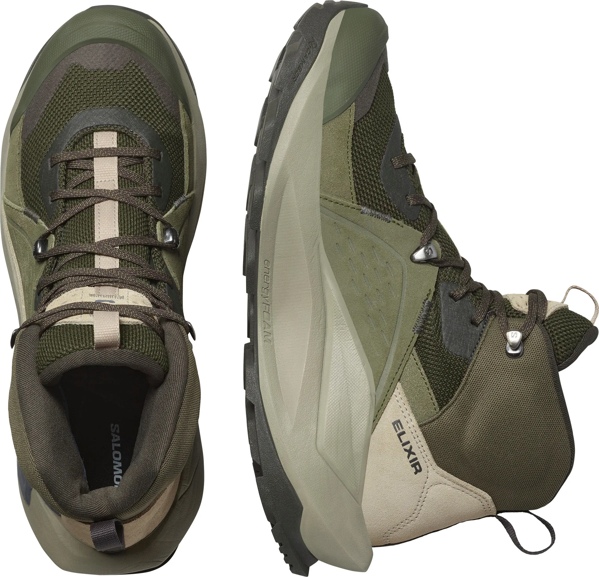 Salomon Men's Elixir Mid GORE-TEX Peat/Vintage Khaki/Castlerock