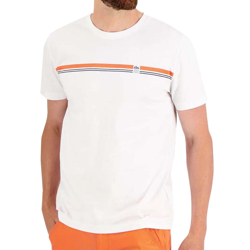 TBS T-shirt Blanc Homme TBS MERLITE