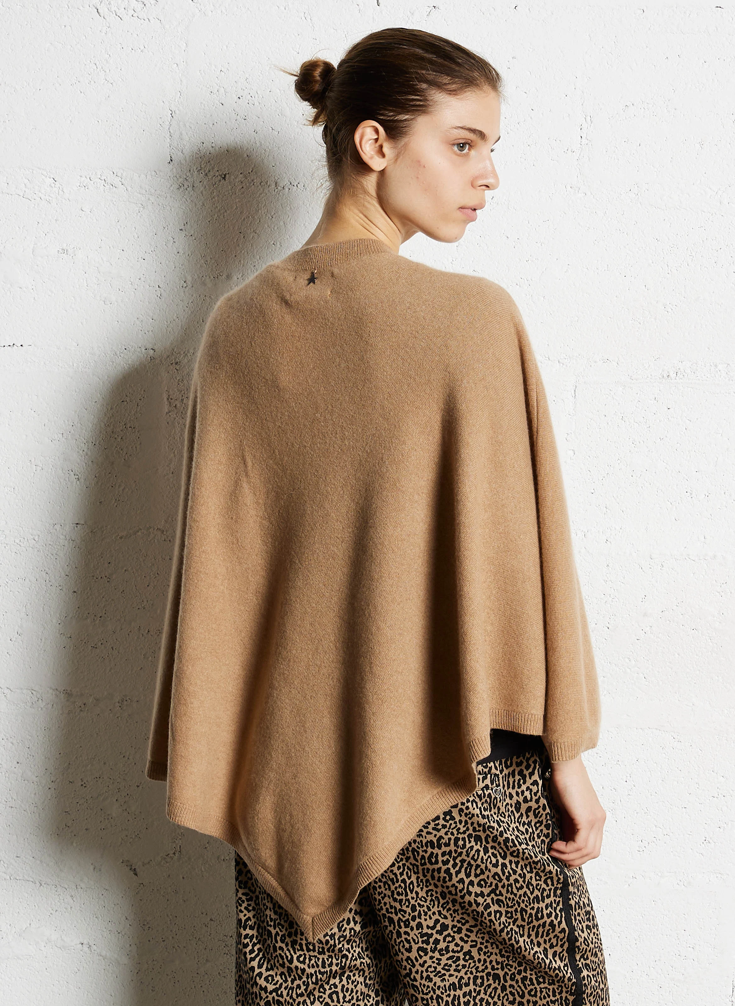 PRESTONY - Poncho en cachemire | Marron