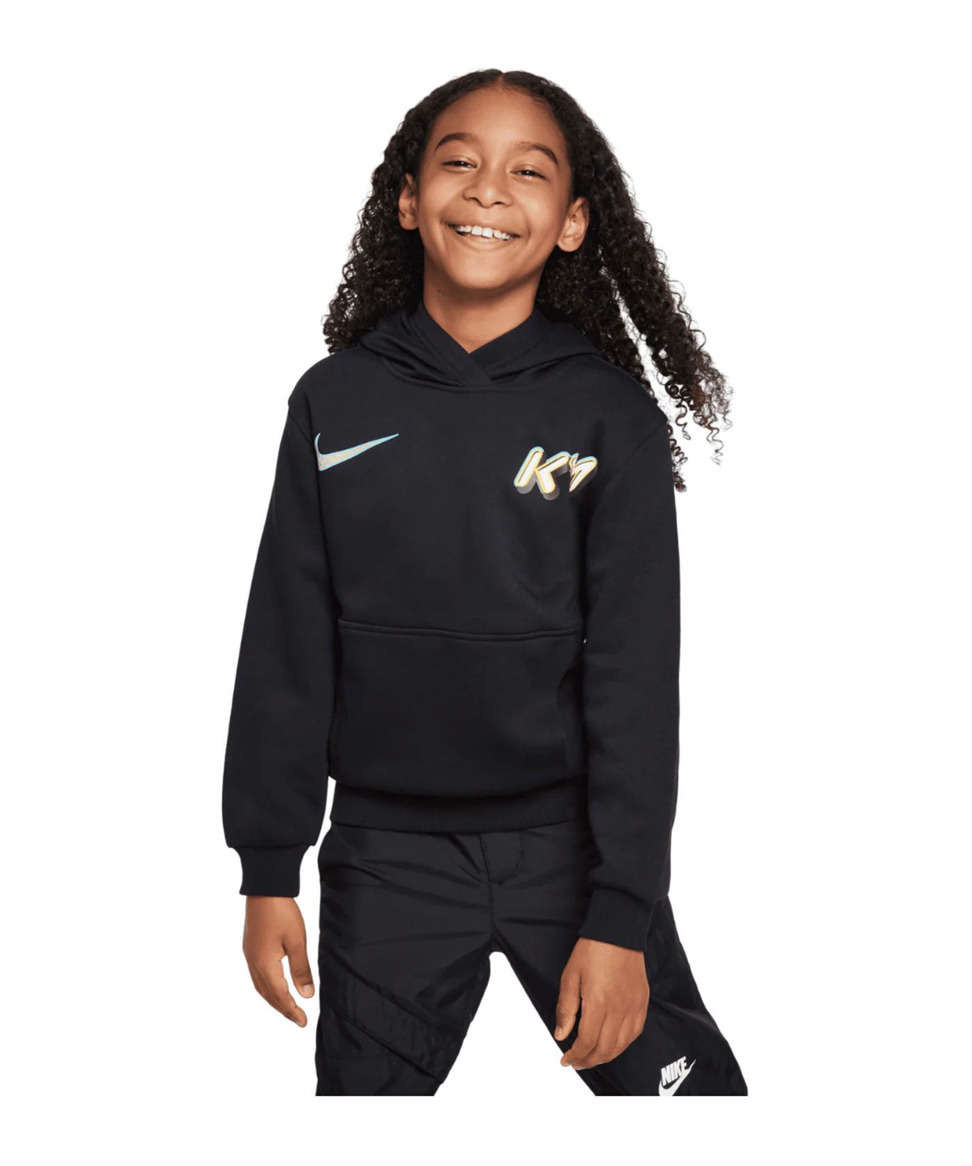 Nike Kylian Mbappé Hoody Kids Schwarz F010