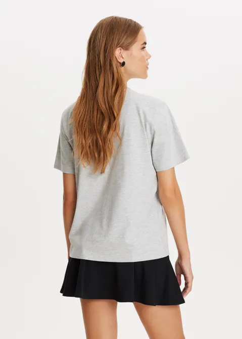 T-shirt met logo grijs (GRS.MEL)
