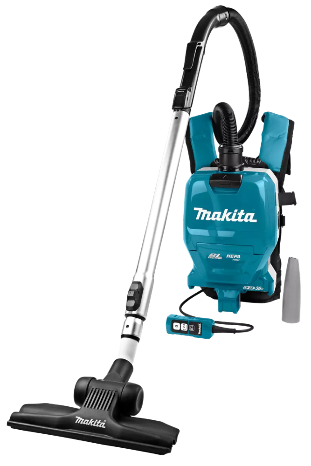 Makita DVC261ZX11 36V Li-Ion Accu rugstofzuiger body (2x 18V) incl. 4-delige stofafzuigset