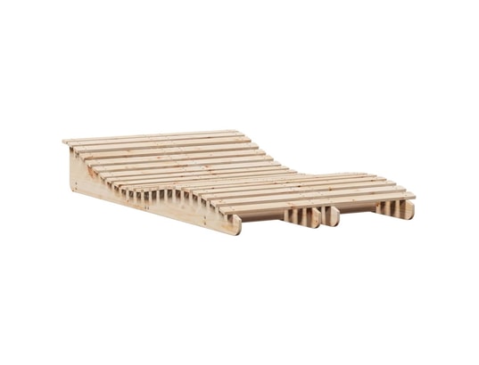 VIDAXL - Bain de soleil Chaises longues lot de 2 205x60x31,5cm bois massif de pin