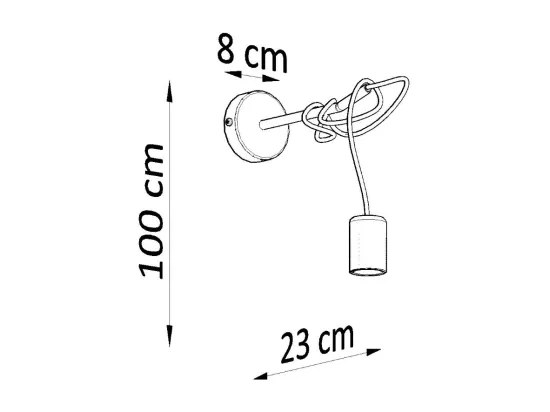 Sollux EDISON Applique murale à 1 ampoule noire, E27