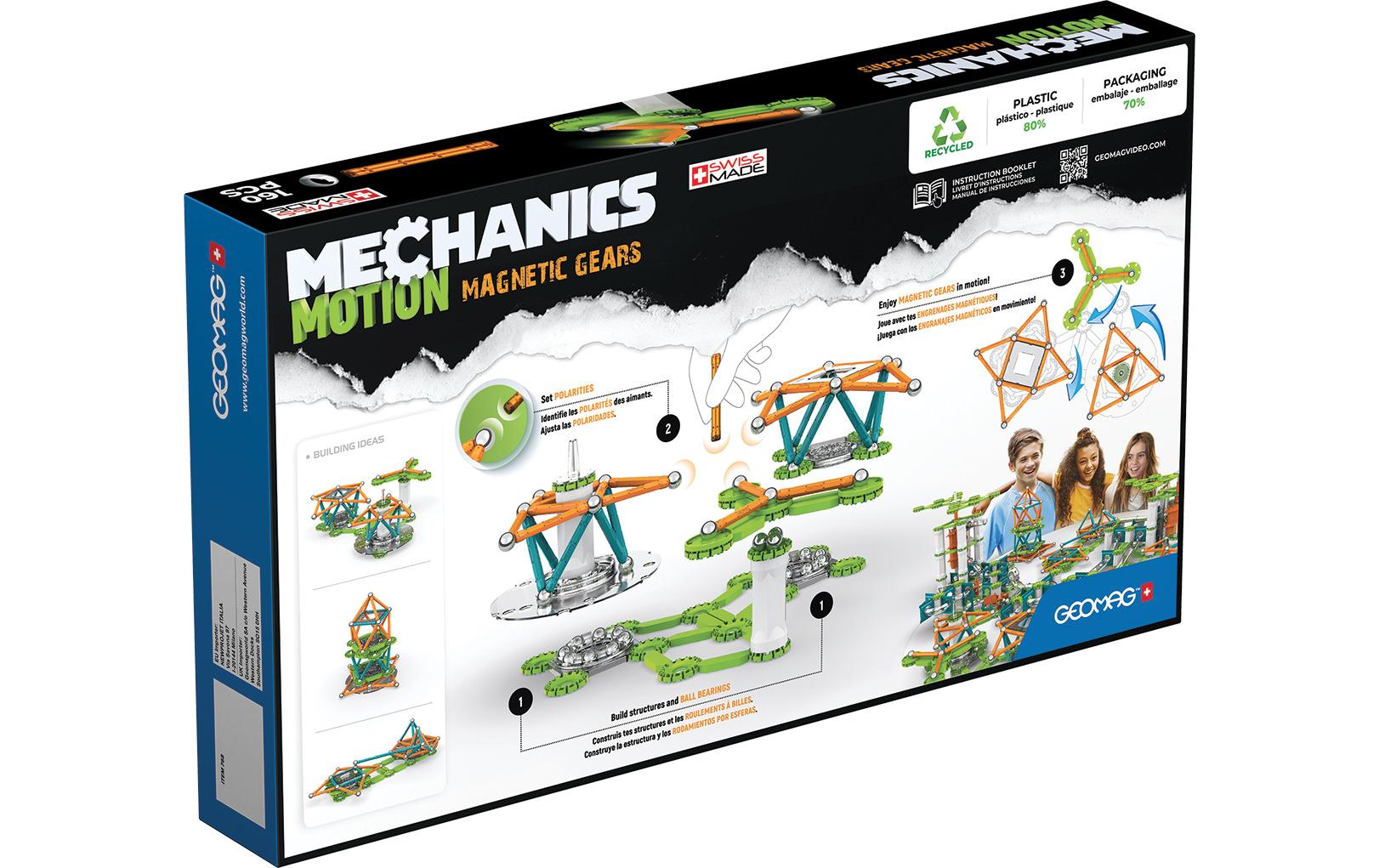 Baukasten Geomag Mechanics Magnetic Motion 160 TeileMagnet Modellkonstruktionen