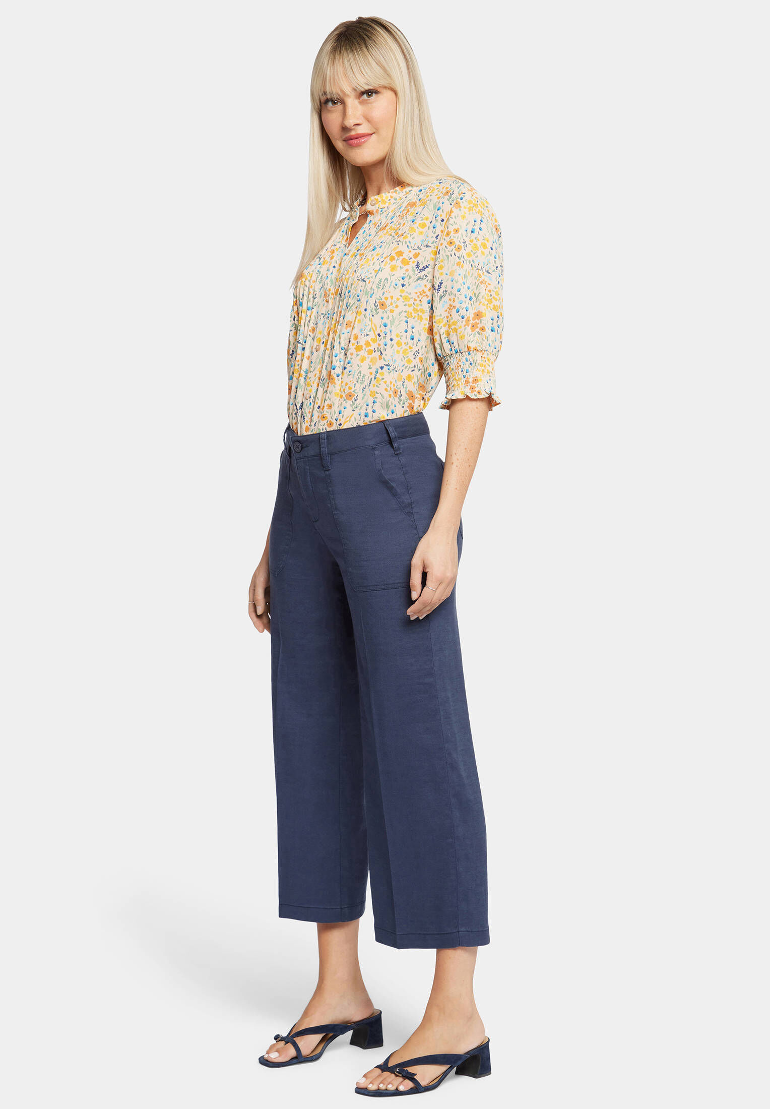 NYDJ| Damen Cargohose Wide Leg Cropped Cargo