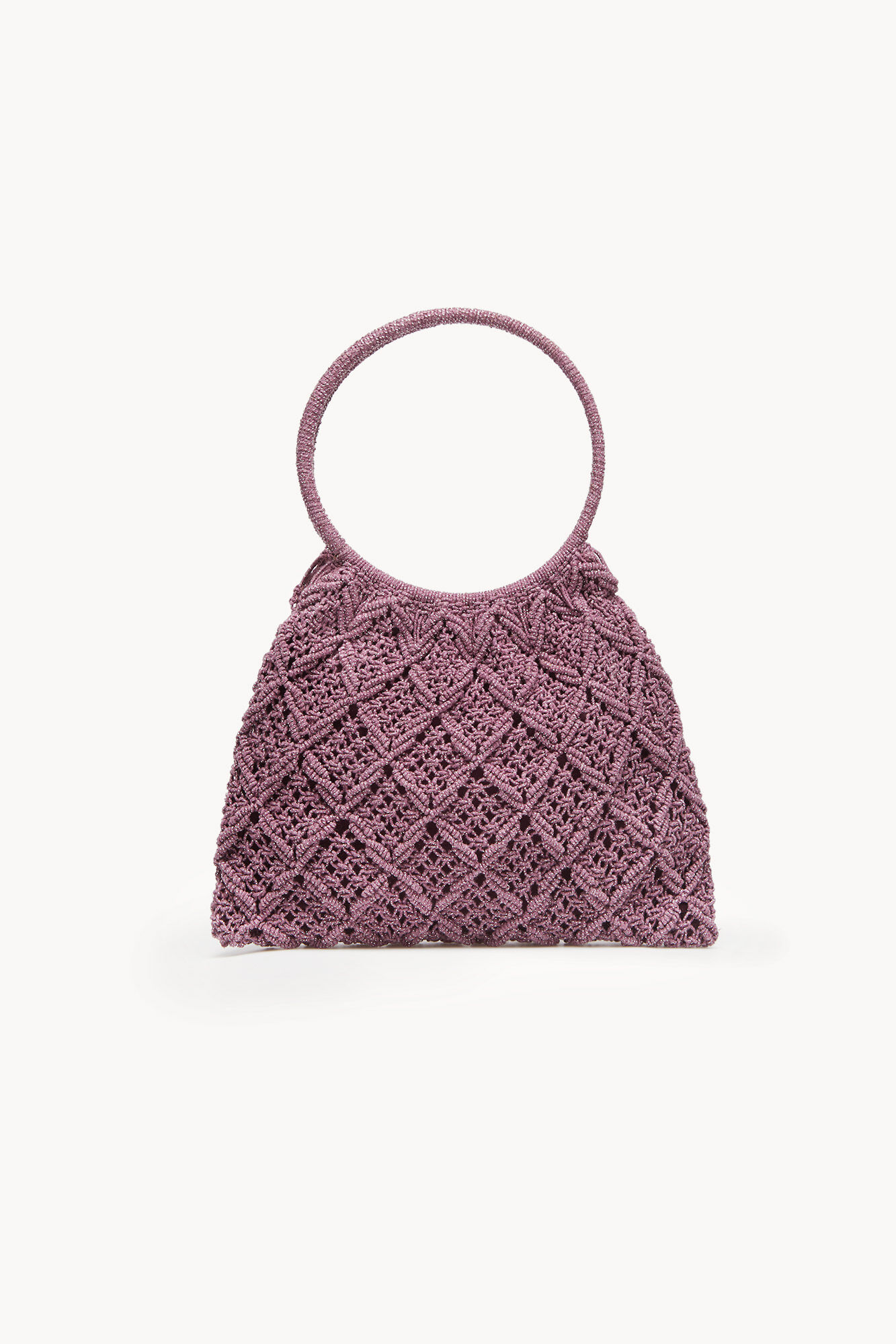 Bolsa de crochê com cordão Dafne - Rosa