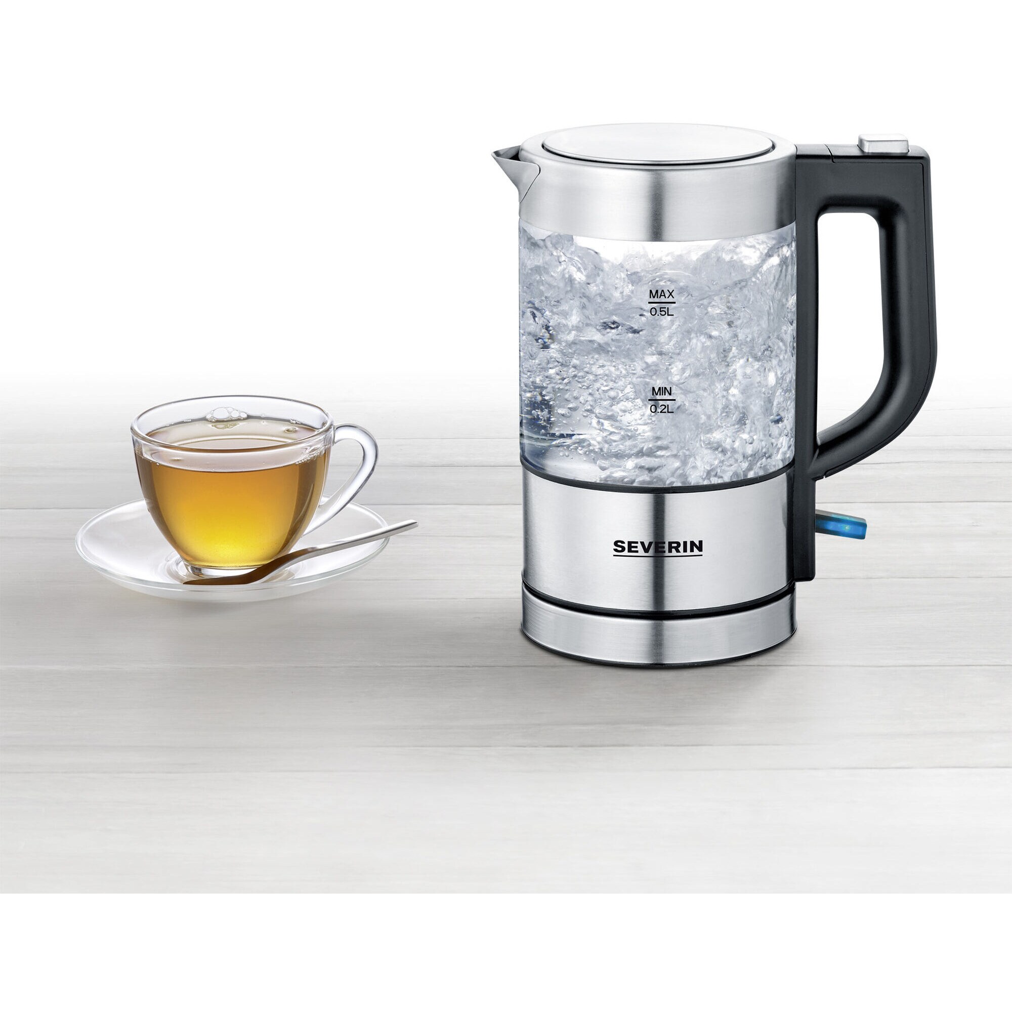 Severin Wasserkocher Mini Glas-Wasserkocher WK 3472