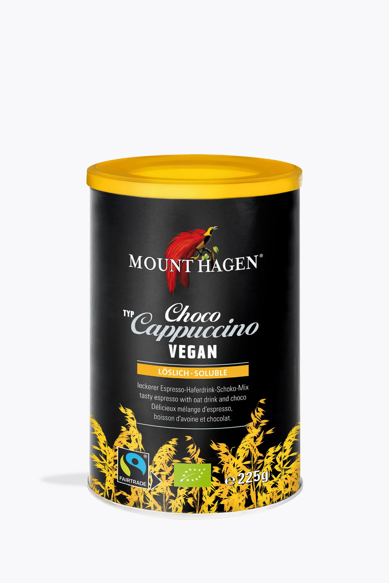 Mount Hagen Cappuccino Choco Vegan Bio Fairtrade 225g Dose