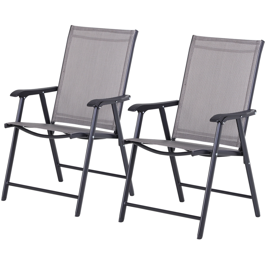 Outsunny Klappstühle im 2er Set grau