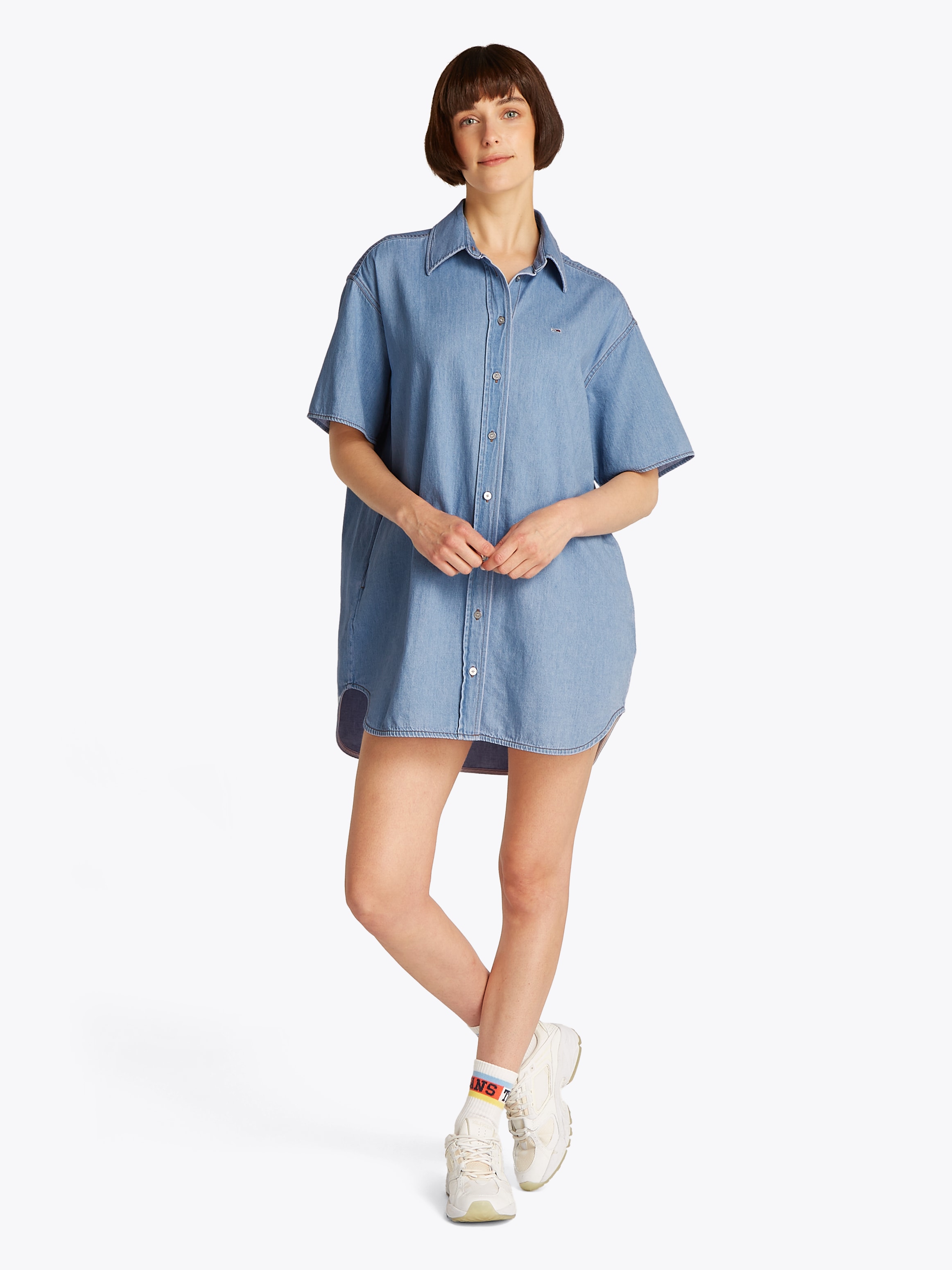 Tommy Jeans Curve Hemdblusenkleid »SS SHIRT DRESS EXT« in Grossen Grössen