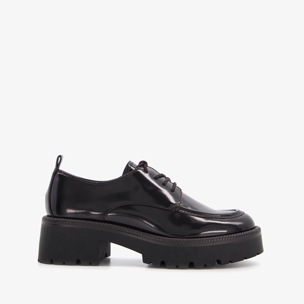 Tamaris lak dames veterschoenen zwart