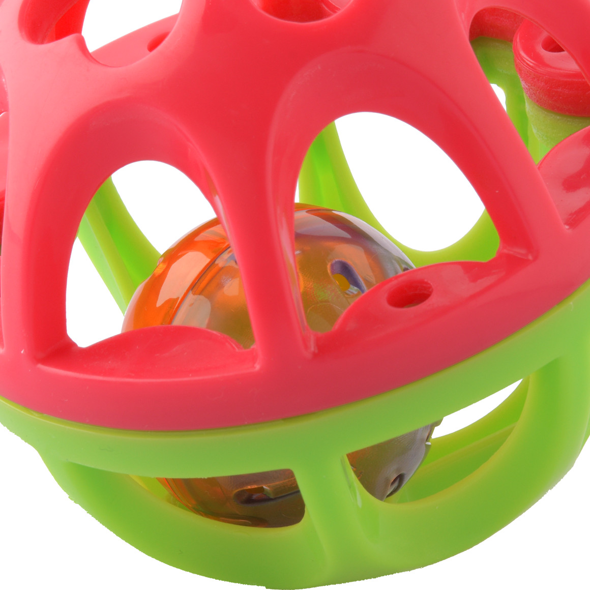 Topomini Baby Klangball mit Rassel pink / hellgrün