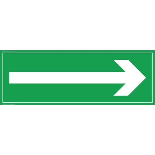 Signalétique d'orientation - Flèche à droite - 210 x 75 mm