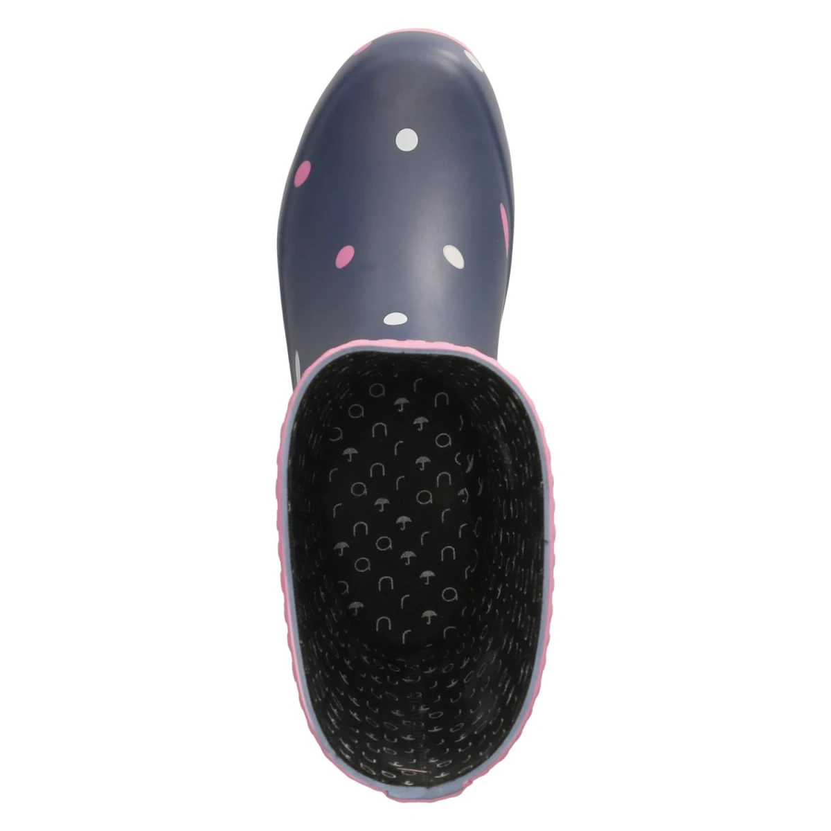 RajnGummistiefel DOTS - Navy white Pink