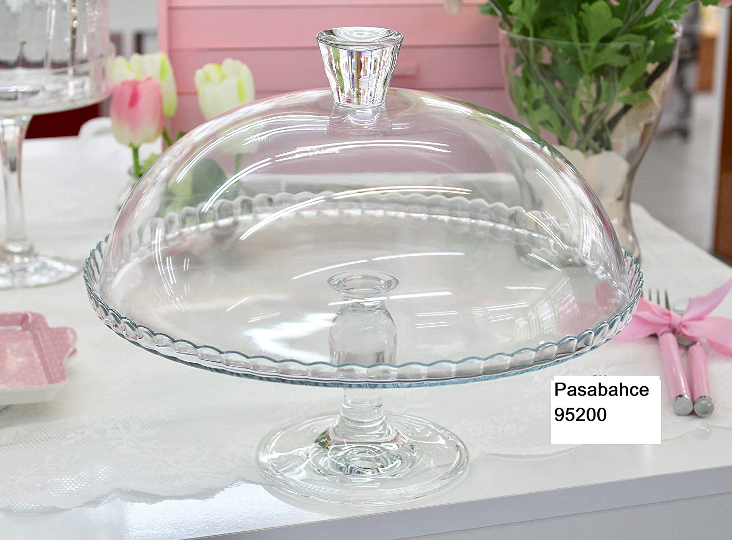 Etagere mit Glocke Pasabahce 32 cm Tortenständer