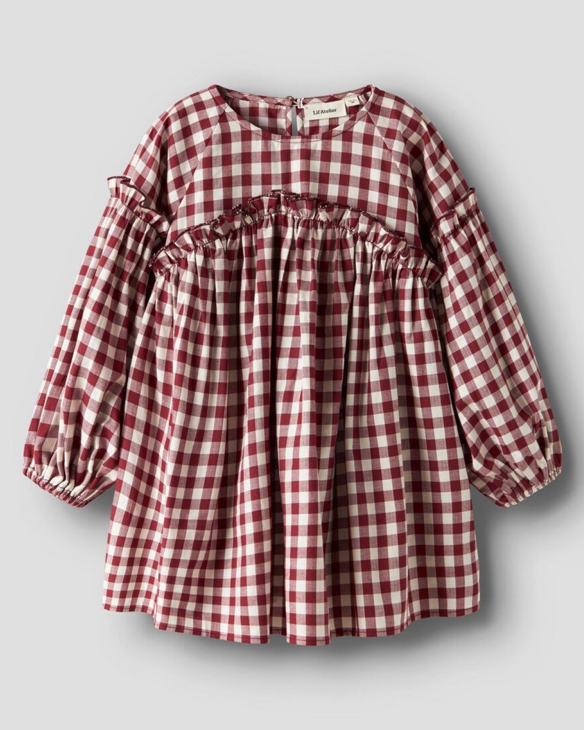 Kjole Barn M/ Volanger – Øko bomull | NMFRIO LS LOOSE DRESS LIL