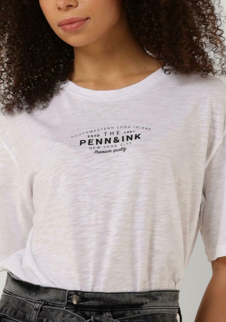 PENN & INK witte penn & ink t-shirt s23f1248 1