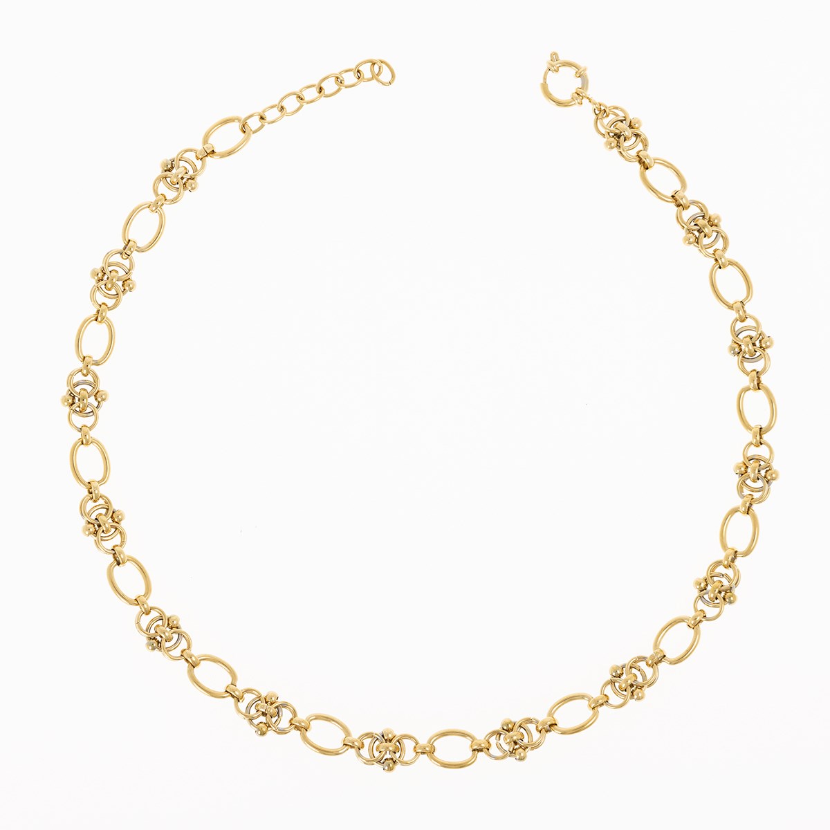 Collier acier jaune 40+5cm