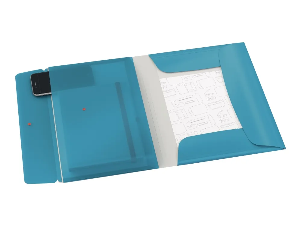Leitz Cosy Mobile - 3-folds mappe - for A4 (210 x 297 mm) - kapacitet: 150 ark - rolig blå