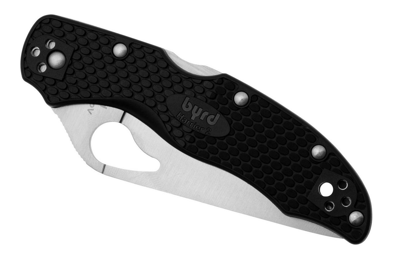 Spyderco Byrd Harrier 2 Lightweight BY01PSBK2 Black FRN, partly serrated zakmes