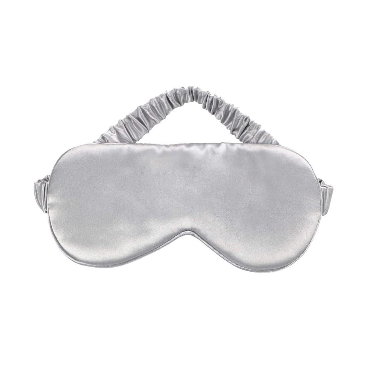 Sovemaske av silke Sølv