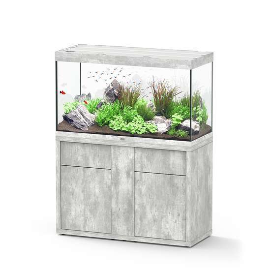 Aquarium et Meuble 2 portes Sublime Led 2.0 Noir L.120x P.50x H.70 cm