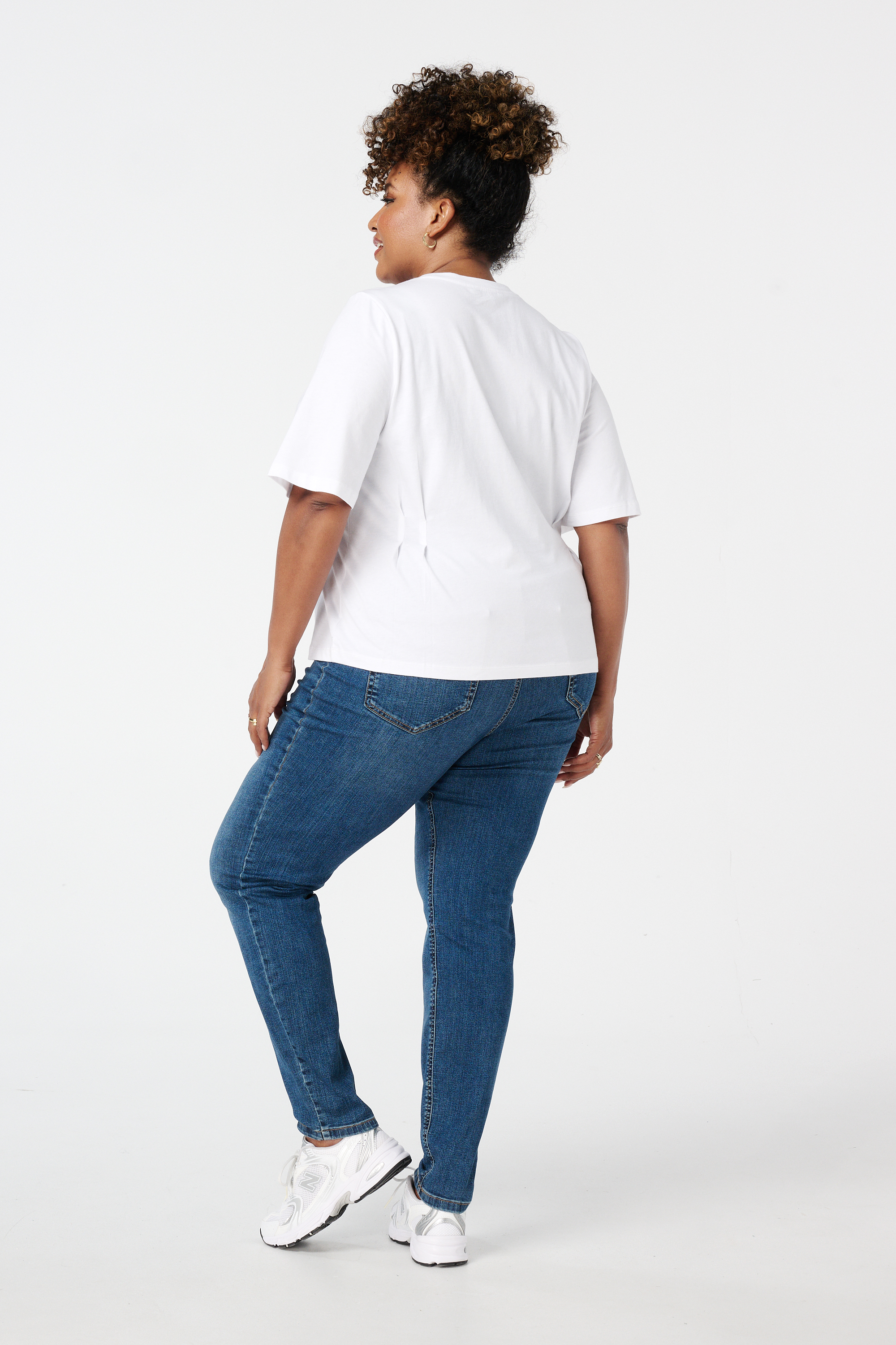 Skinny leg high waist jeans CHERRY Dark Denim