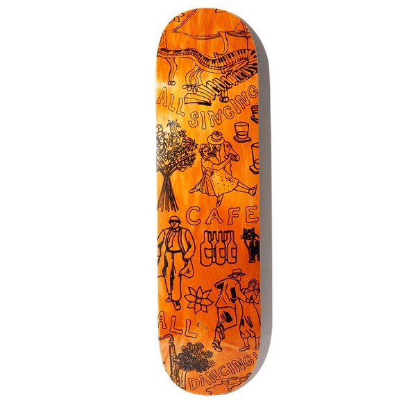 Skateboard CAFE Deck Gaurab Sketches - Orange - 8.5