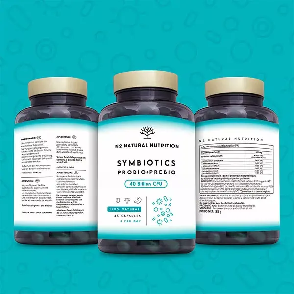 N2 Nutrição Natural Probióticos e Prebióticos 45 cápsulas