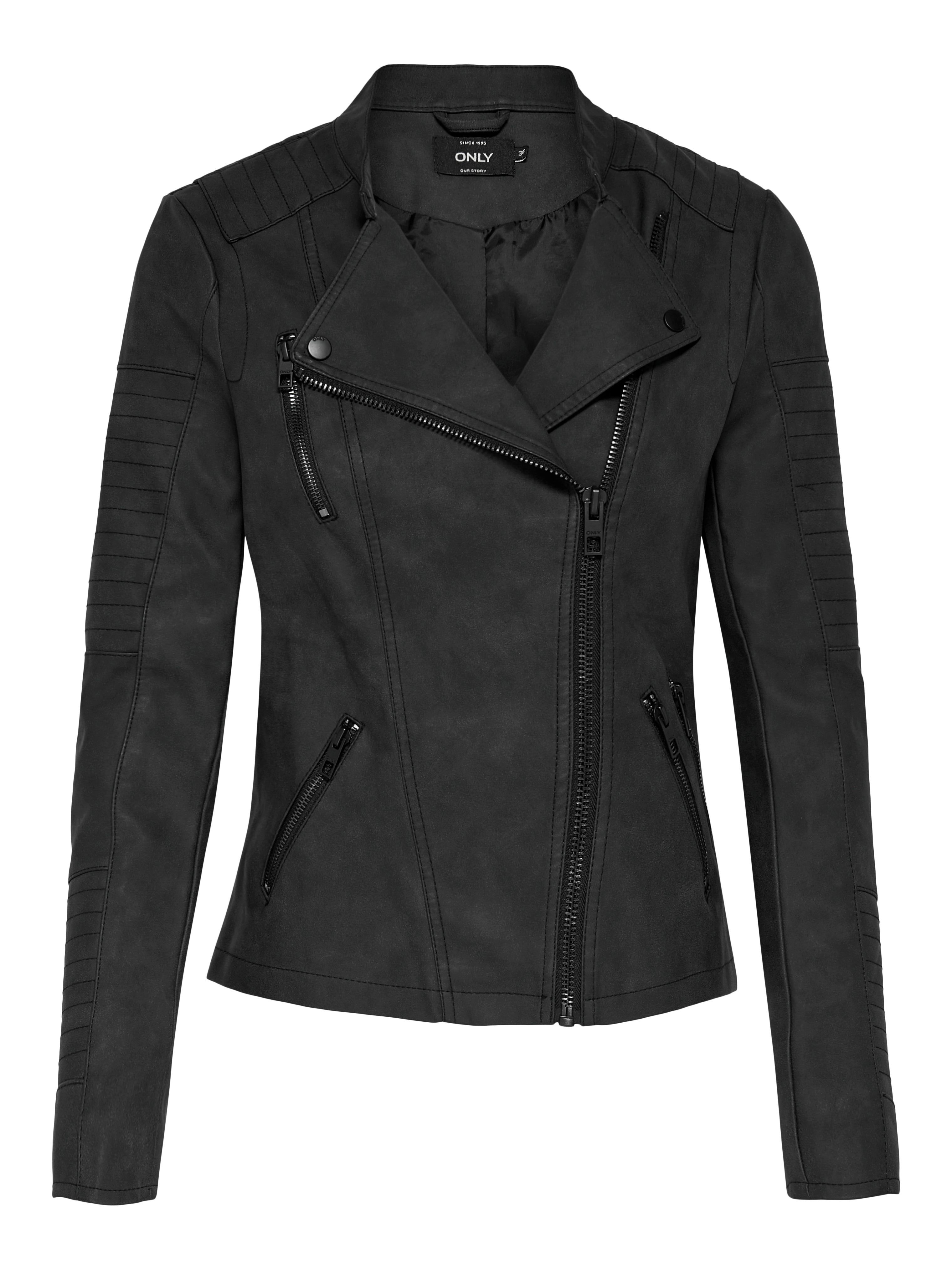 ONLAVA Bikerjacke in Lederoptik Black