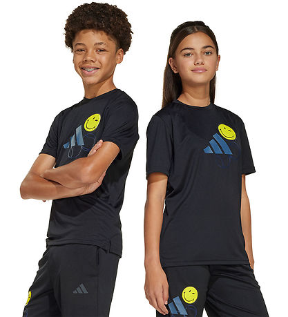 adidas Performance T-Shirt - B Smi - Black/Prloin/Bgelb