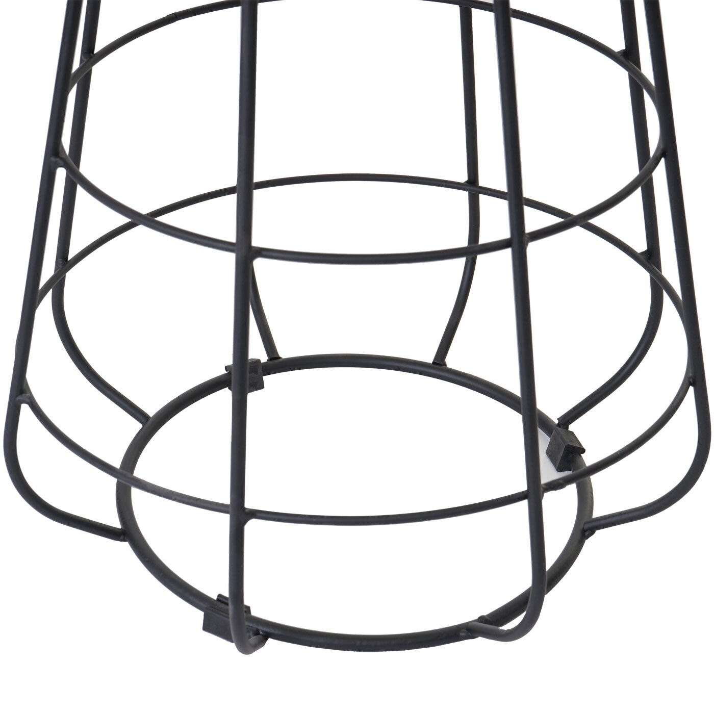 Beistelltisch mit Stauraum MCW-A80, Nachttisch Kaffeetisch, Industriedesign Echtholz Ø35cm
