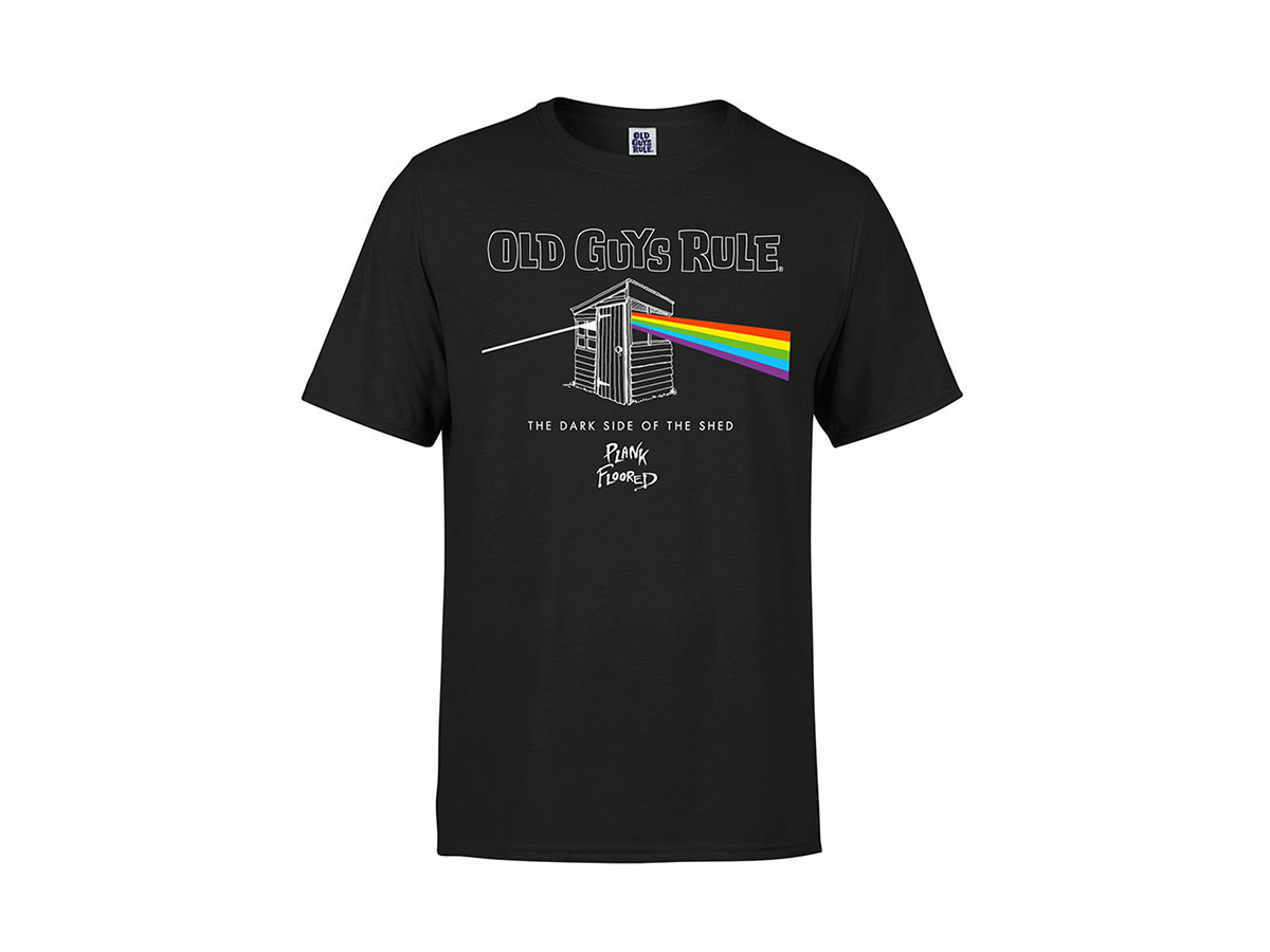 Old Guys Rule Dark Side Of The Shed heren t-shirt - Black