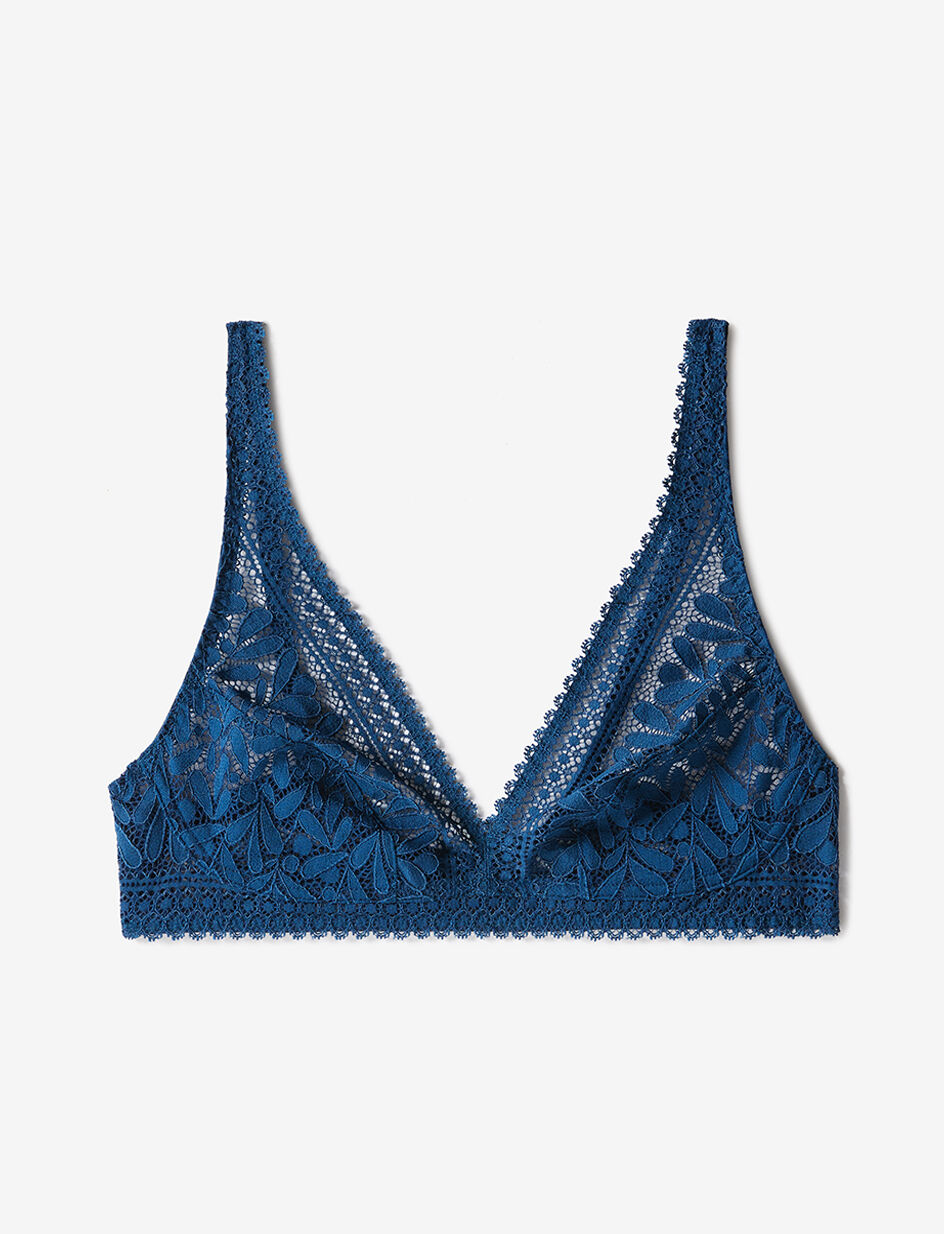 Soutien-gorge sans armatures - bleu transat