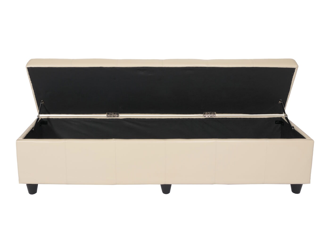 Sitzbank mit Aufbewahrung Arezzo XXL, Leder ~ creme
