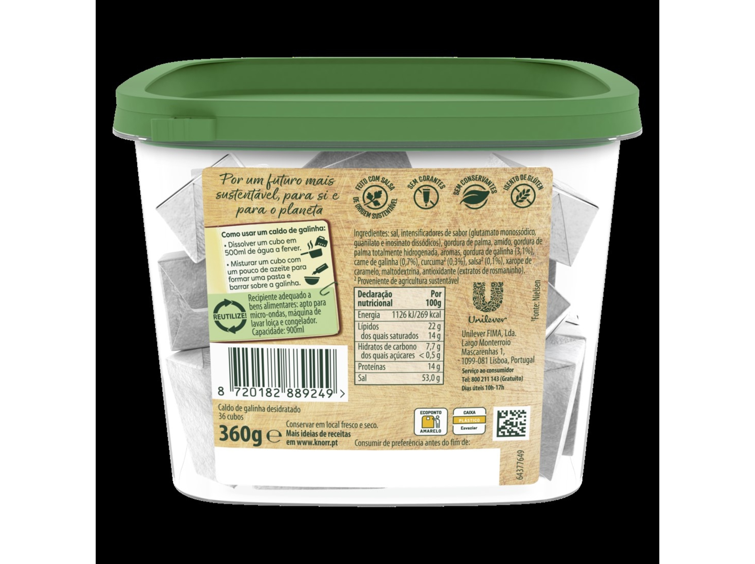 CALDOS - GALINHA KNORR 36 CUBOS 360 GR