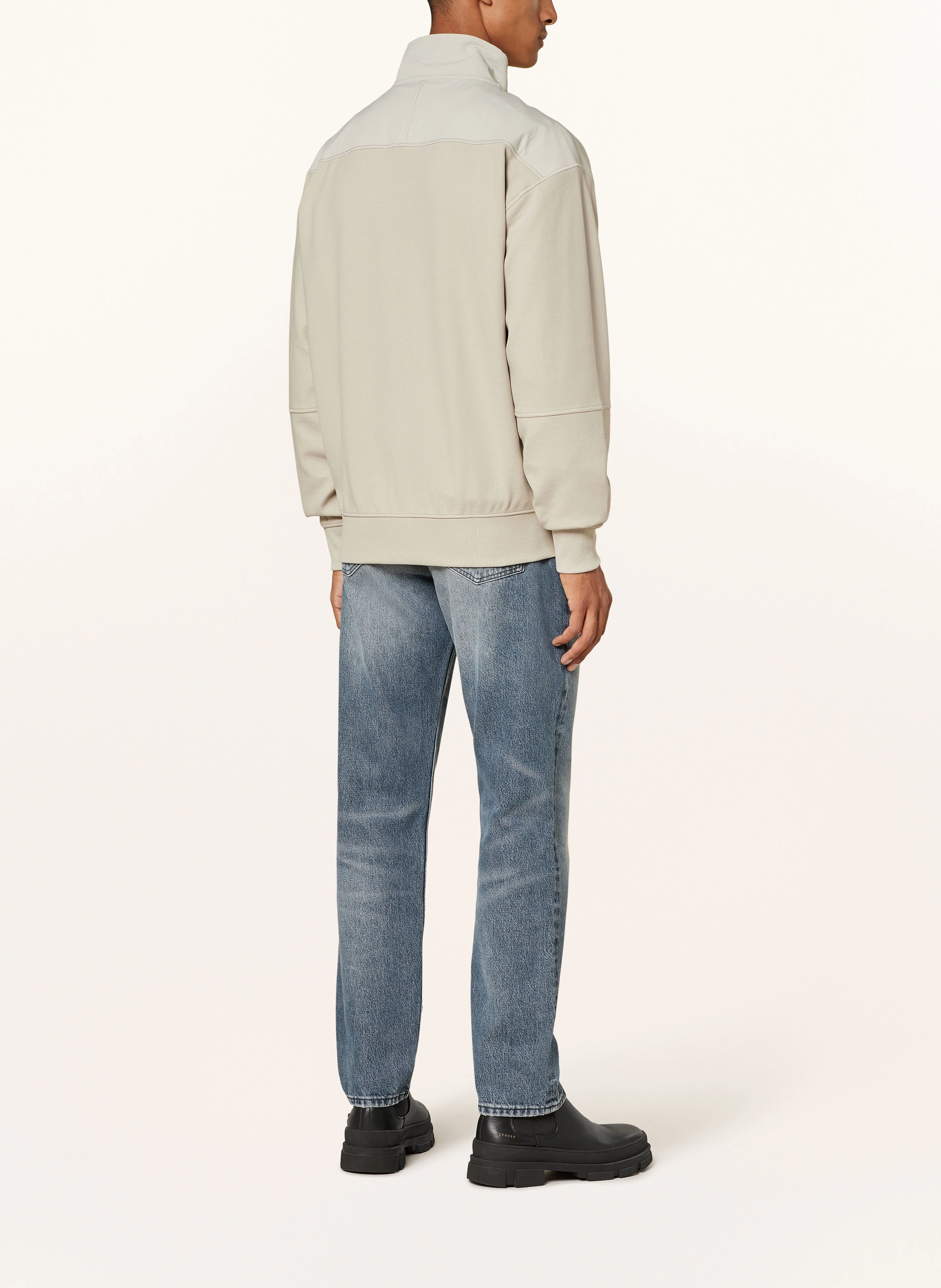 BOSS Sweatjacke ZE_NYLONBOSS im Materialmix