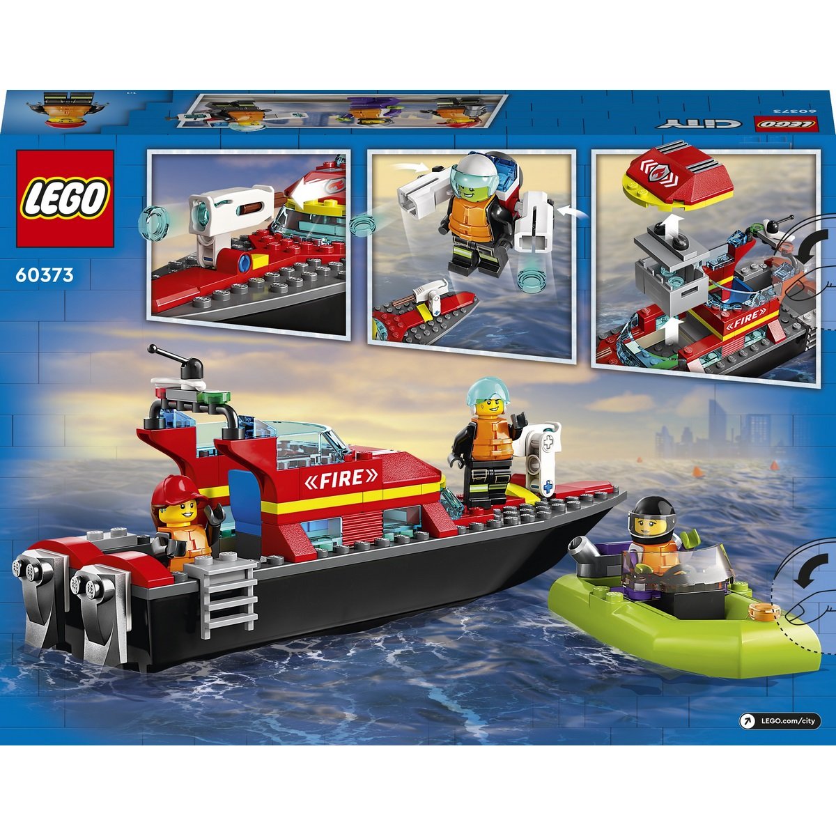 Le bateau de sauvetage des pompiers Lego City 60373