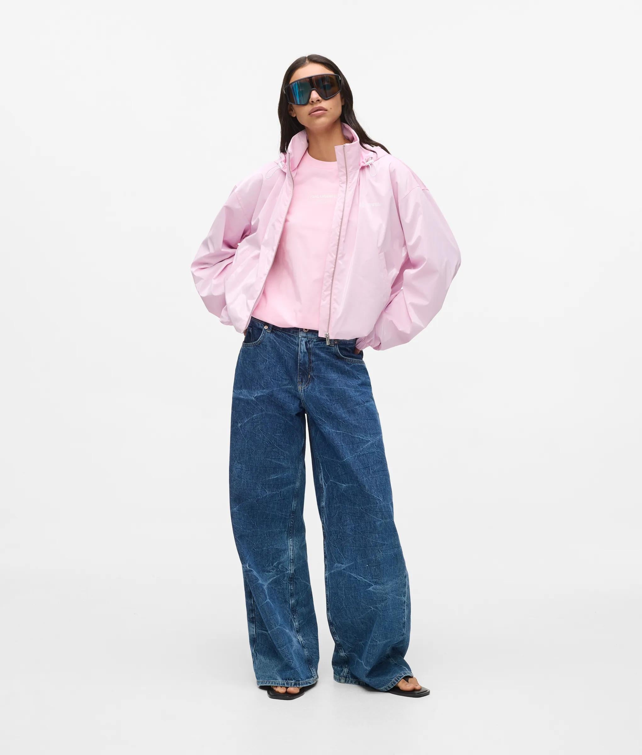 Glanzende capuchon jacket