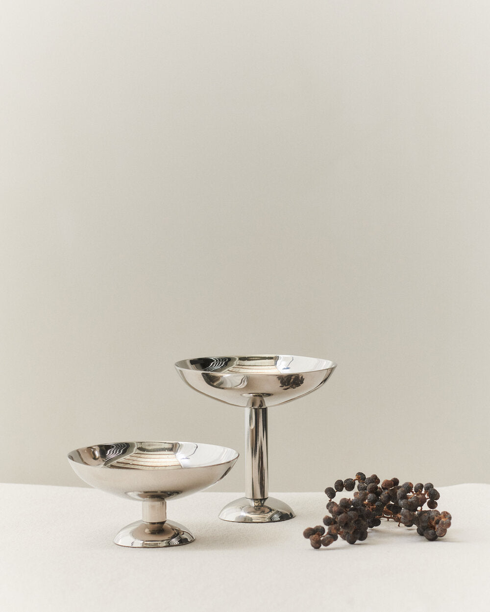 Louise Roe  Metal Champagne Coupe, Low - H6,5 cm.