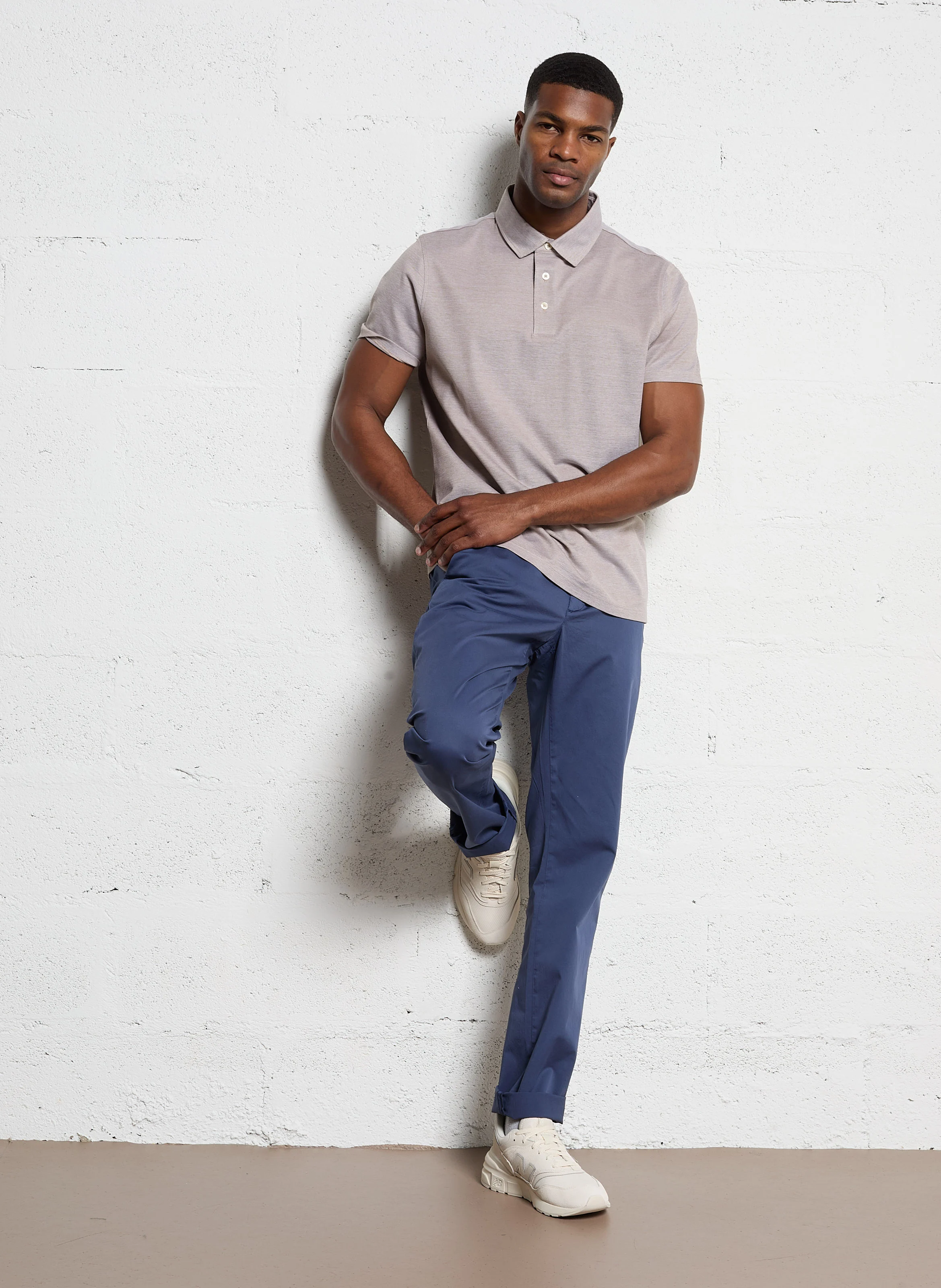 Polo regular-fit en coton | Beige