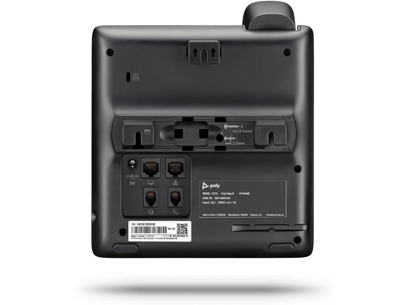 HP Tischtelefon Poly Edge B30 Schwarz, Google Voice Sicherer Auftritt am Telefon
