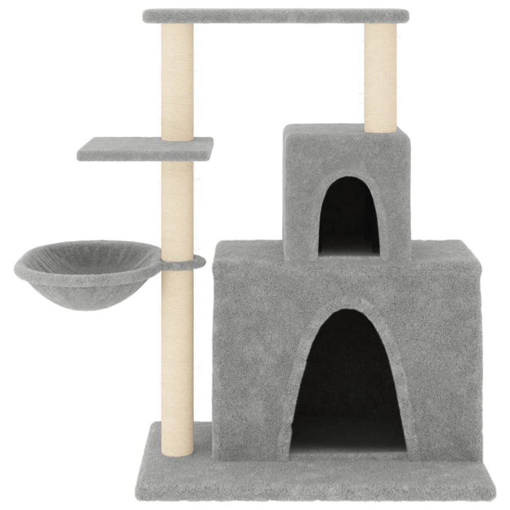 Arbre à chat avec griffoirs en sisal gris clair 83 cm