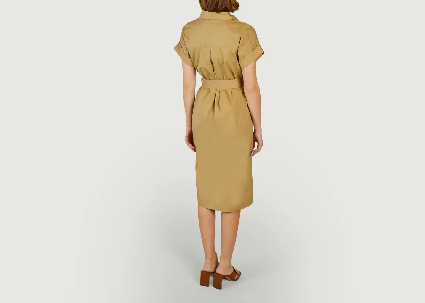 Robe-chemise midi manches courtes Clodie Suncoo
