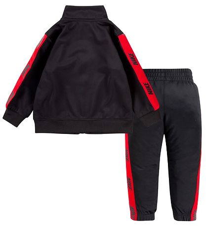 Nike Tr?ningss?t - Cardigan/Bukser - Sort m. R?d