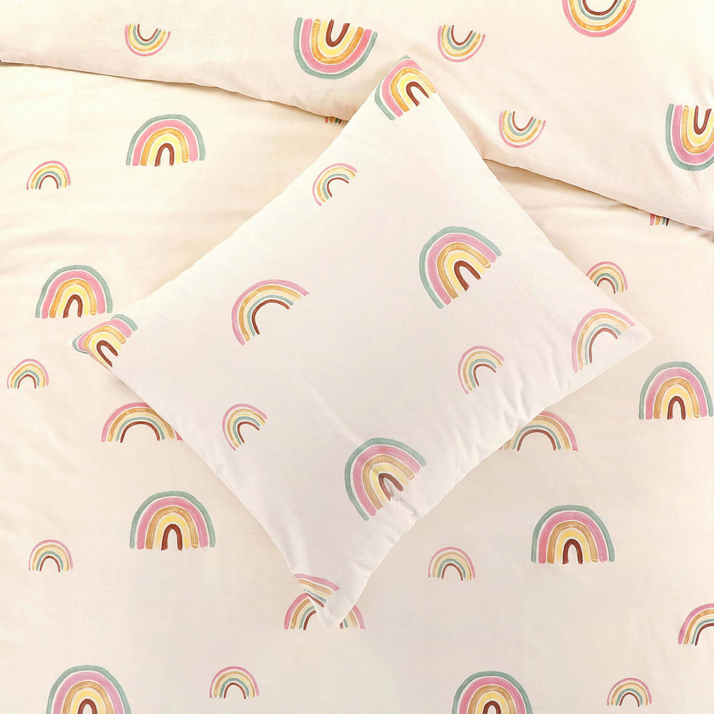 katoenen dekbedovertrek kinder regenboog (120x150 cm)